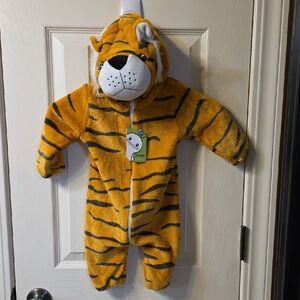 Adorable Tiger Striped Hooded Bodysuit